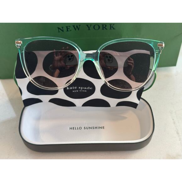 Kate Spade KRISTINA/G/S Sunglasses – Green Pink - New Without Tags - Picture 4 of 14